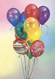 19 adet rengarenk uçan balon demeti