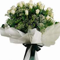 Ankara çiçekçilik görsel çiçek modeli firmamızdan 11 adet beyaz gül buketi