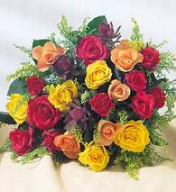 Ankara çiçek siparişi gönderme firmamızdan size özel karışık renkli 12 adet gül demeti