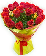 19 Adet kırmızı gül buketi Ankara çiçek siparişi vermek